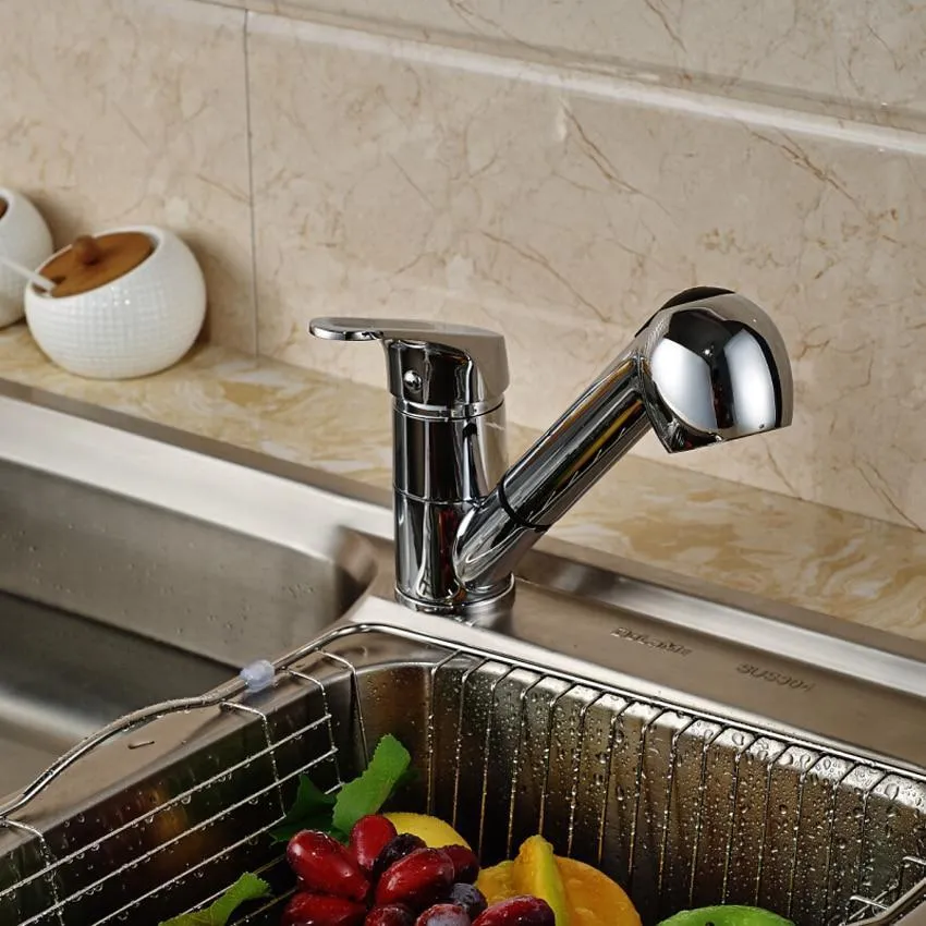 360 Degree Swivel Pull Out  Kitchen Sink Faucet