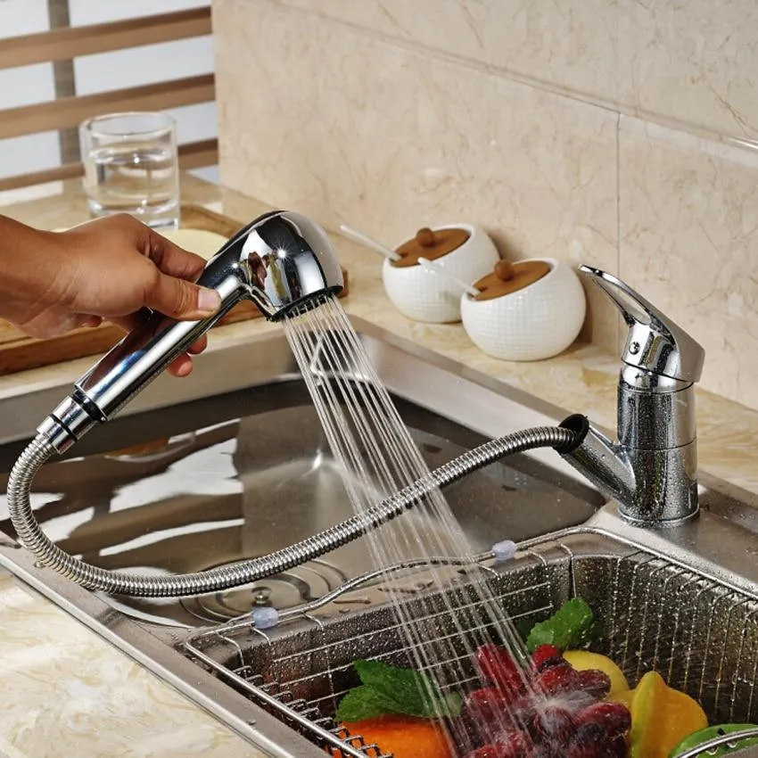 360 Degree Swivel Pull Out  Kitchen Sink Faucet