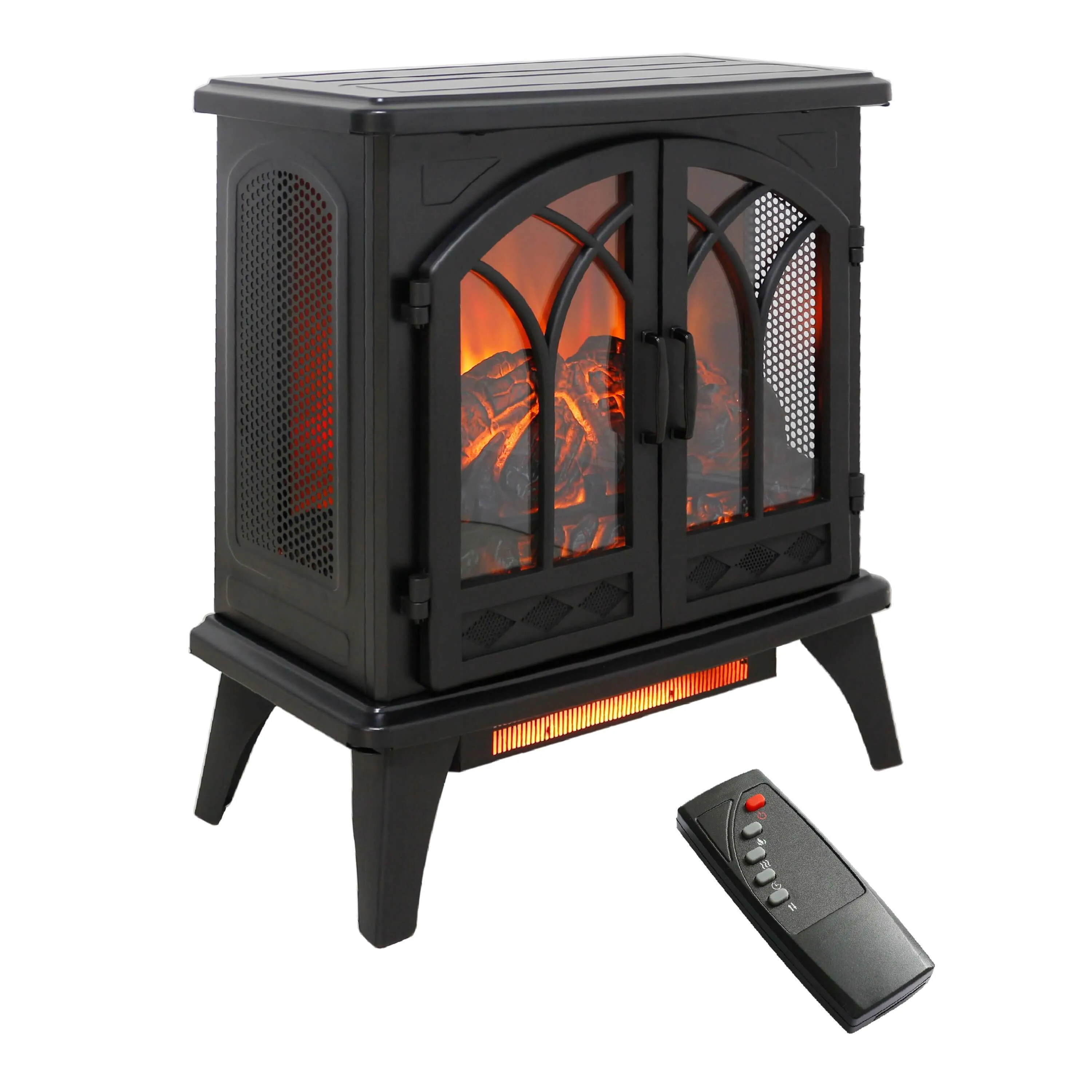 3D Infrared Electric Stove with Remote - Portable