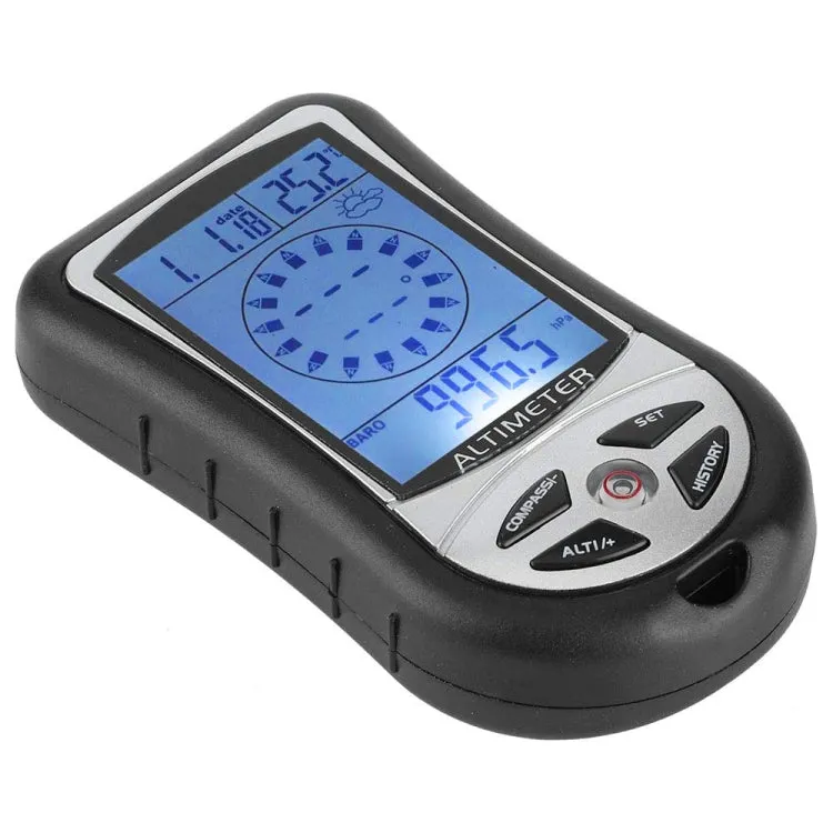 8 in 1 (Altimeter   Weather   Altitude   Compass   Thermometer   Clock   Calender   LED Backlight) Multifunction Digital Altimeter Watch Compass