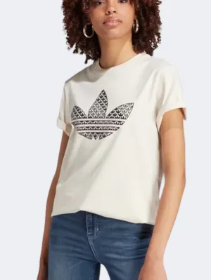 Adidas Monogram Infill Women Original T-Shirt Wonder White