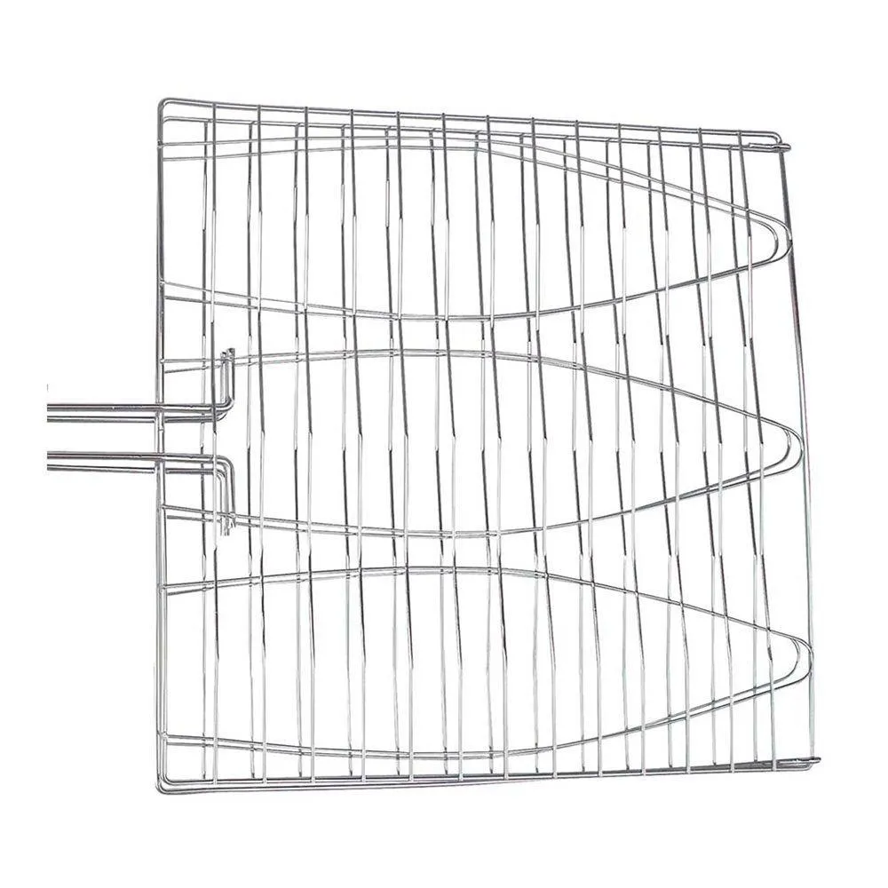 BBQ WINJ Grilling Basket&#xFF0C;trying basket Stainless Steel Triple BBQ Basket Fish Basket BBQ Net&#xFF0C;Suitable for Outdoor and Indoor Barbecue,(20.5&rdquo;X11&quot;X0.63&quot;) Sliver