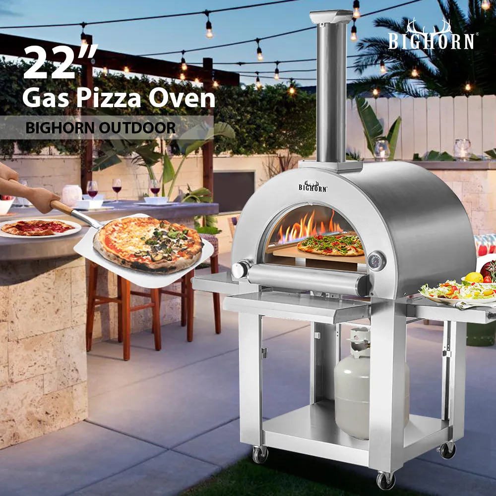 Big Horn Stainless Steel Propane Gas Outdoor Pizza Oven