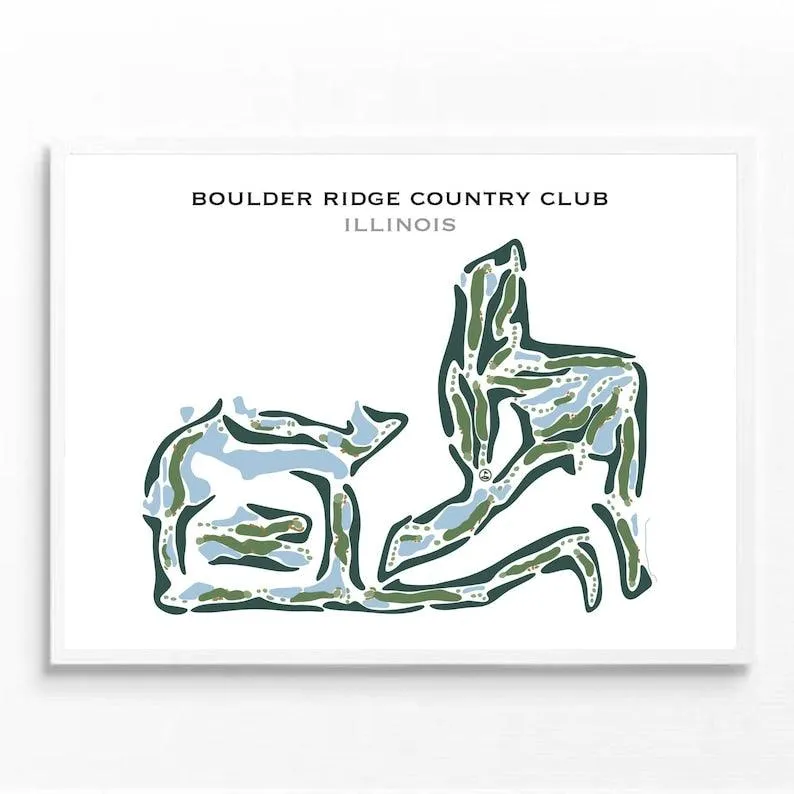 Boulder Ridge Country Club, Illinois - Printed Golf Courses