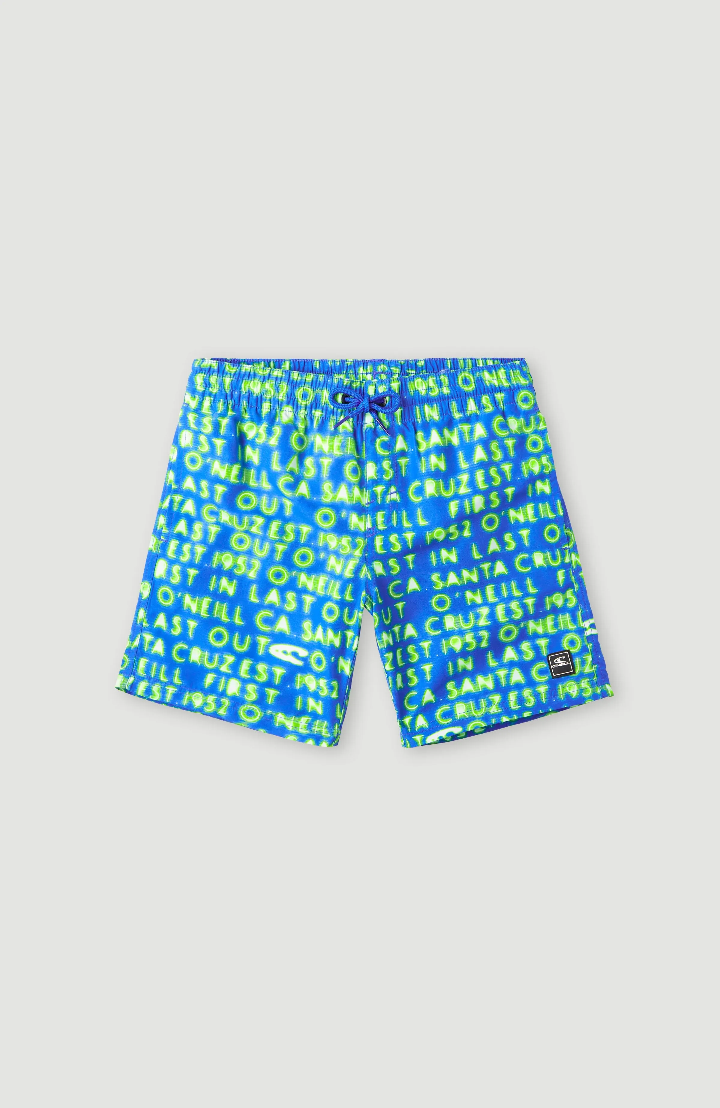 Cali Gradient 14'' Swim Shorts | Bright Blue Neon Lights