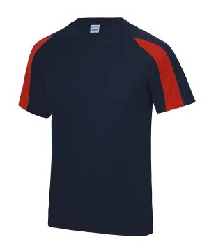 French Navy/Fire Red - Kids contrast cool T