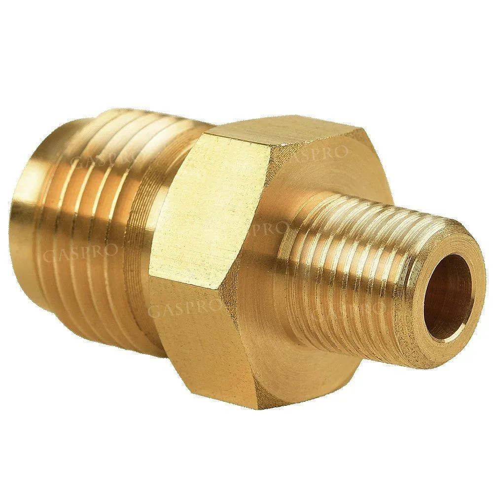 GASPRO Propane Pipe Fitting Adapter Universal for Single Burner and LPG Hose-3/8inch Flare&times;1/8MNPT