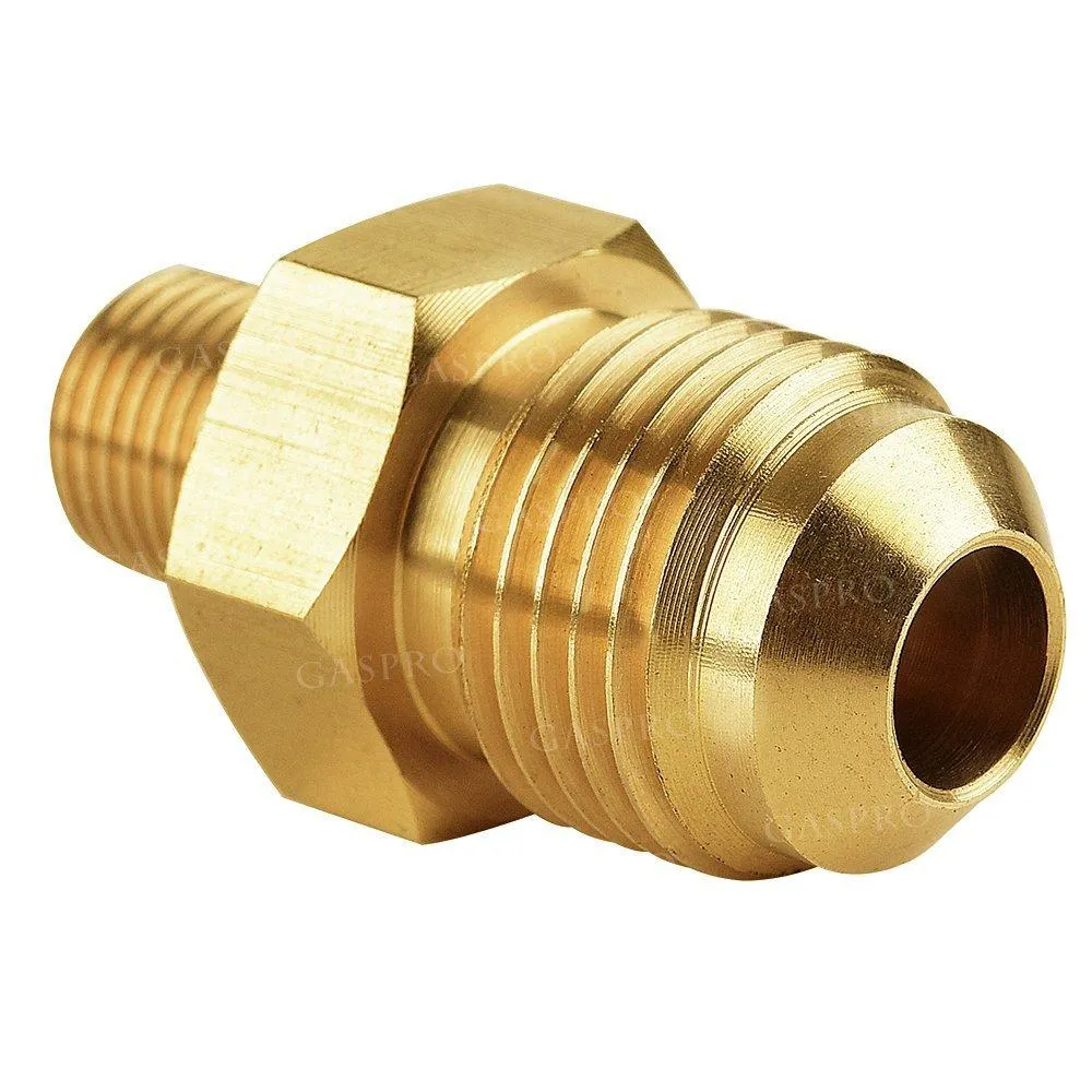 GASPRO Propane Pipe Fitting Adapter Universal for Single Burner and LPG Hose-3/8inch Flare&times;1/8MNPT