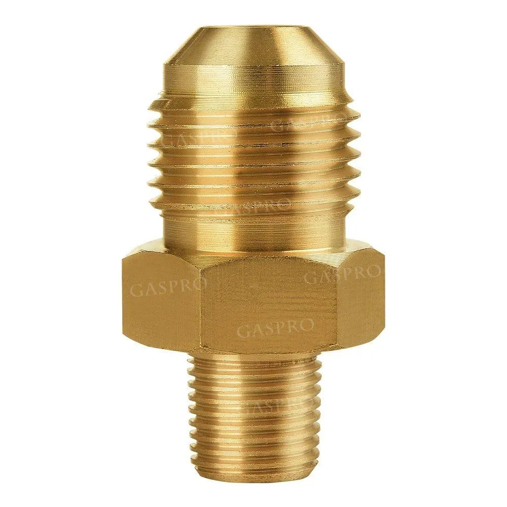 GASPRO Propane Pipe Fitting Adapter Universal for Single Burner and LPG Hose-3/8inch Flare&times;1/8MNPT