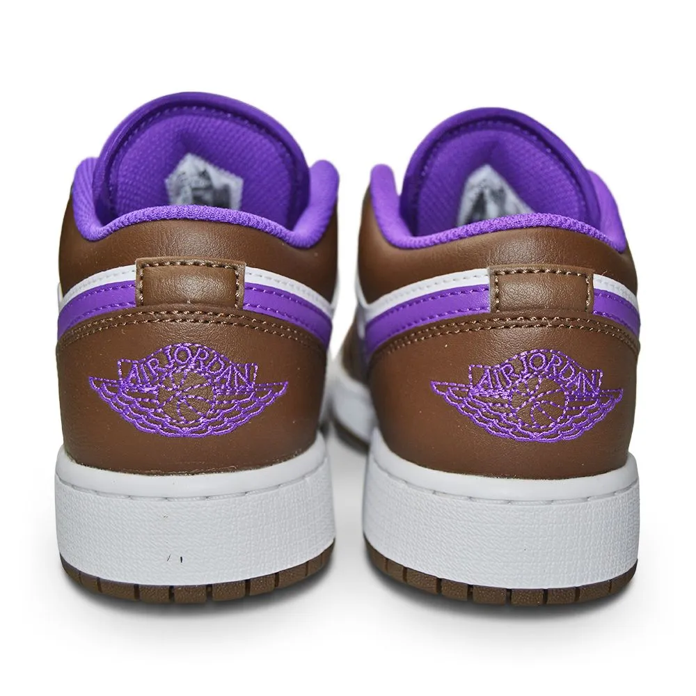 Juniors Nike Air Jordan 1 Low (GS) - 553560 215 - Palomino Wild Berry White