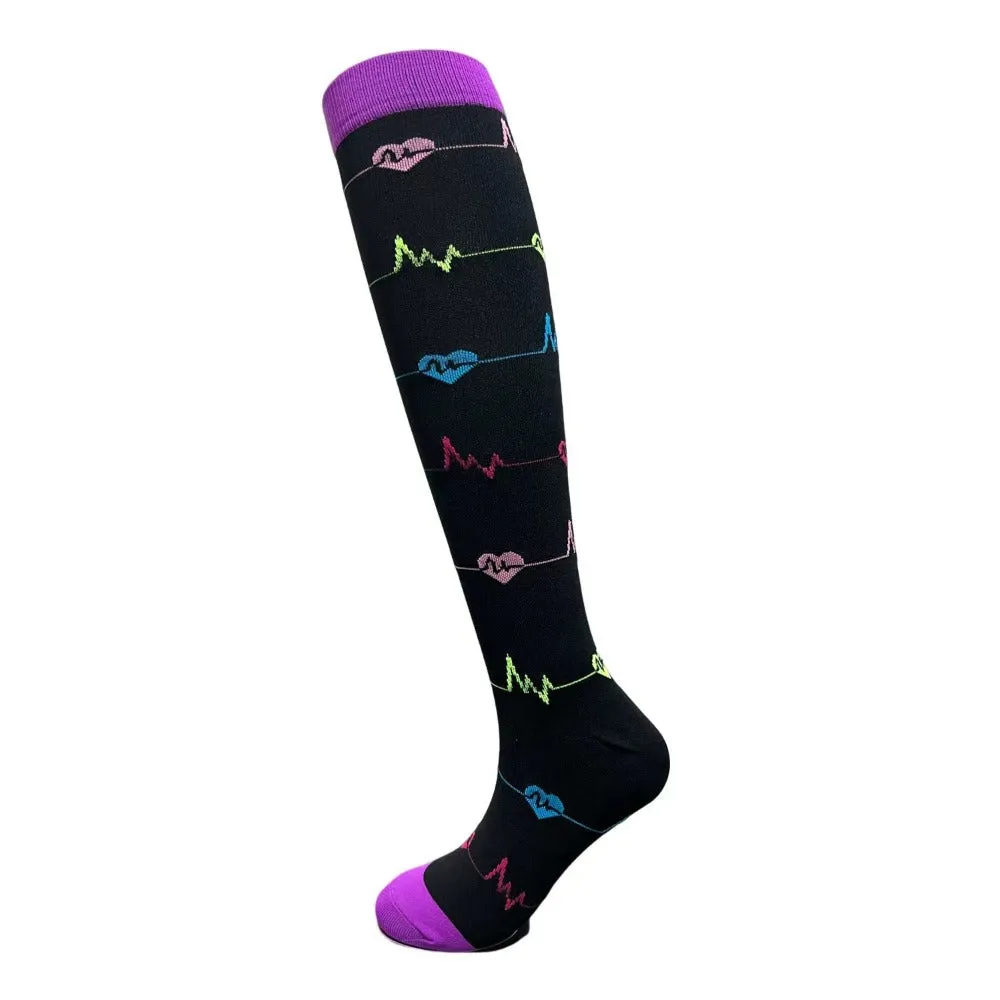 Leggings High Long Tube Compression Socks - 7 pairs