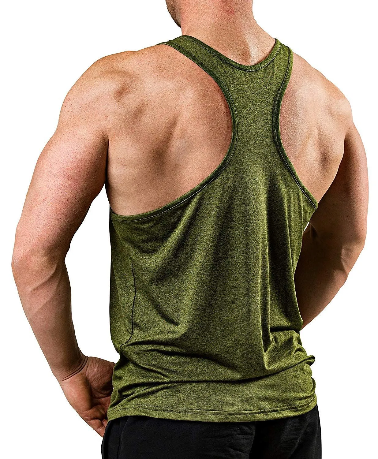 MEN'S SOLID COLOR V-NECK SLEEVELESS TOP T-SHIRT VEST TANK TOP