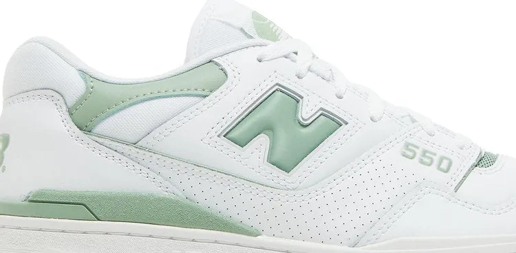 New Balance 550 'White Mint Green' sneakers, white