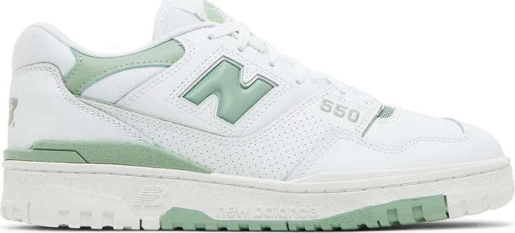 New Balance 550 'White Mint Green' sneakers, white