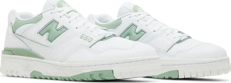 New Balance 550 'White Mint Green' sneakers, white