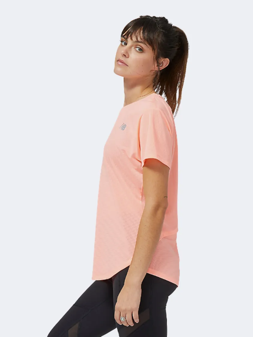 New Balance Accelerate Women Training T-Shirt  Grapefruit