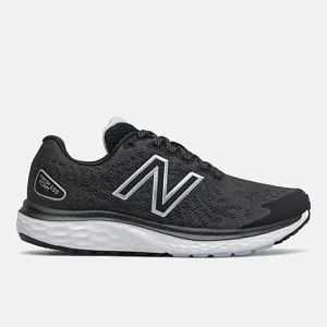 New Balance Fresh Foam 680v7 (D) - Womens - Black/White/UV Glo