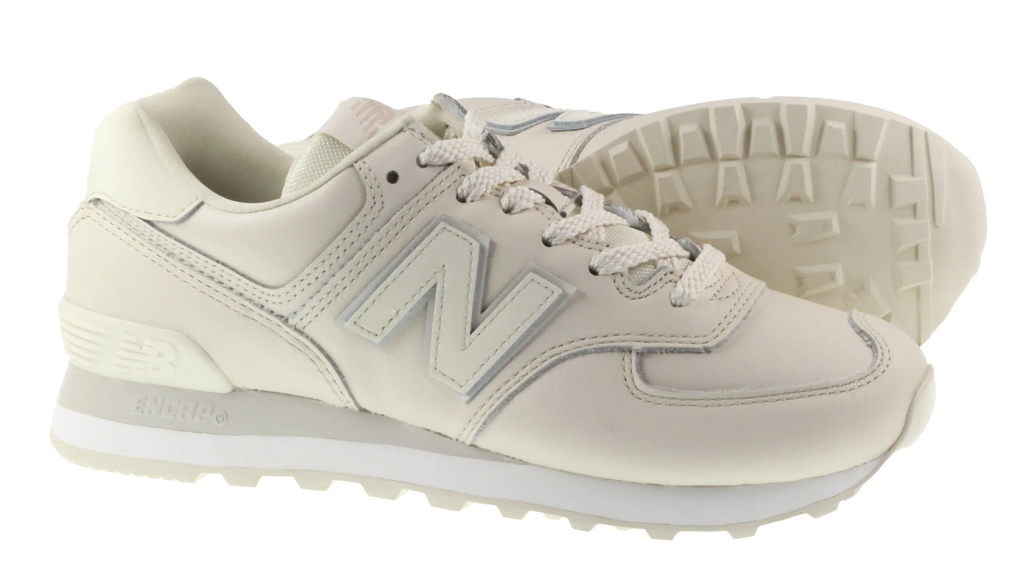 New Balance Trainers Womens 574 Leather Off White