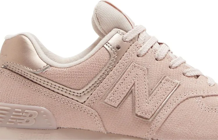 New Balance Wmns 574 'Pink Reptile' sneakers, pink