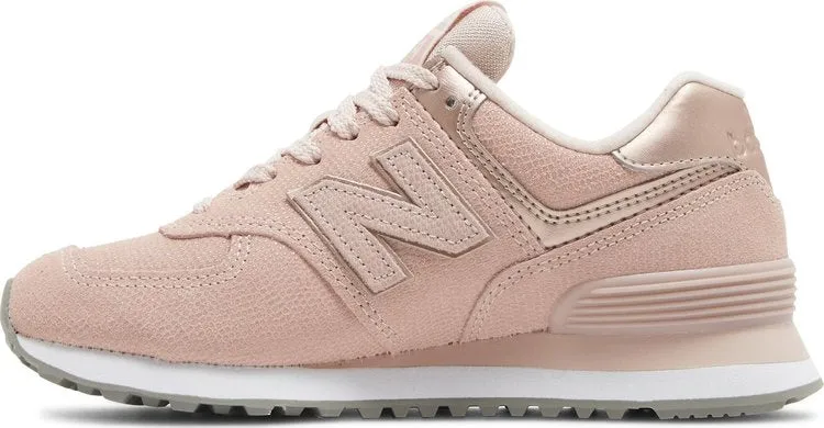 New Balance Wmns 574 'Pink Reptile' sneakers, pink