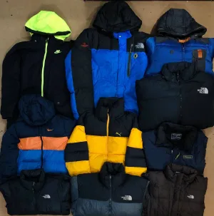 NIKE/TNF The North face and Other Brands Puffer Jackets 20 Pieces Bundle