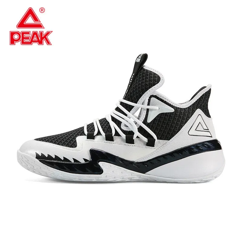 PEAK  Professional Basketball Shoes Mid Sneakers Black Gold DA920231