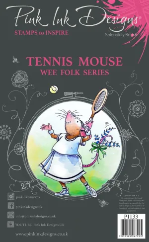 Pink Ink Designs Tennis Mouse A7 Clear Stamp