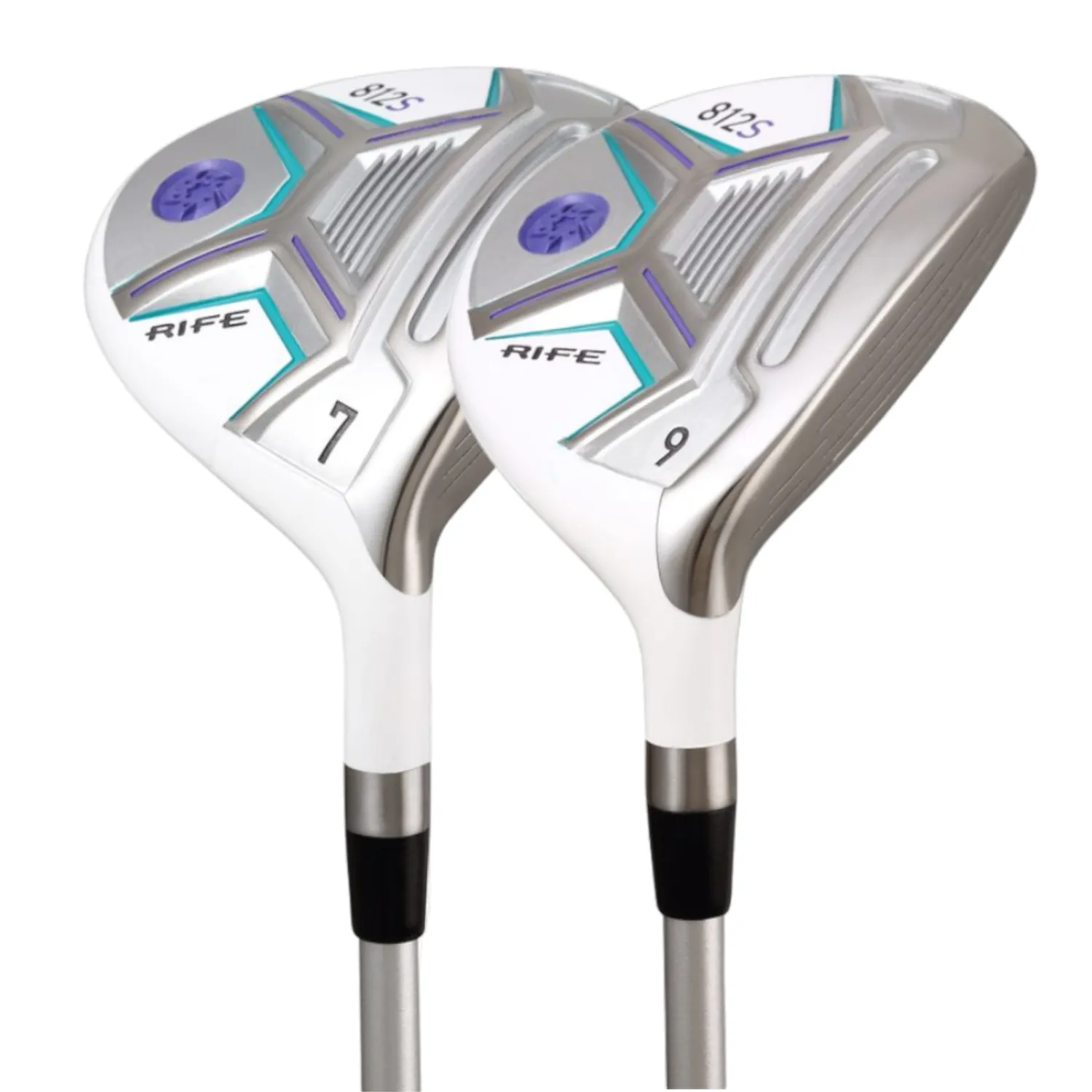 Rife Golf 812s New Offset #7   #9 Lady Fairway Metal Wood RH Clubs Set Premium Ultra Forgiving Ladies Flex Graphite Shaft with Tour Velvet Grip   Headcovers