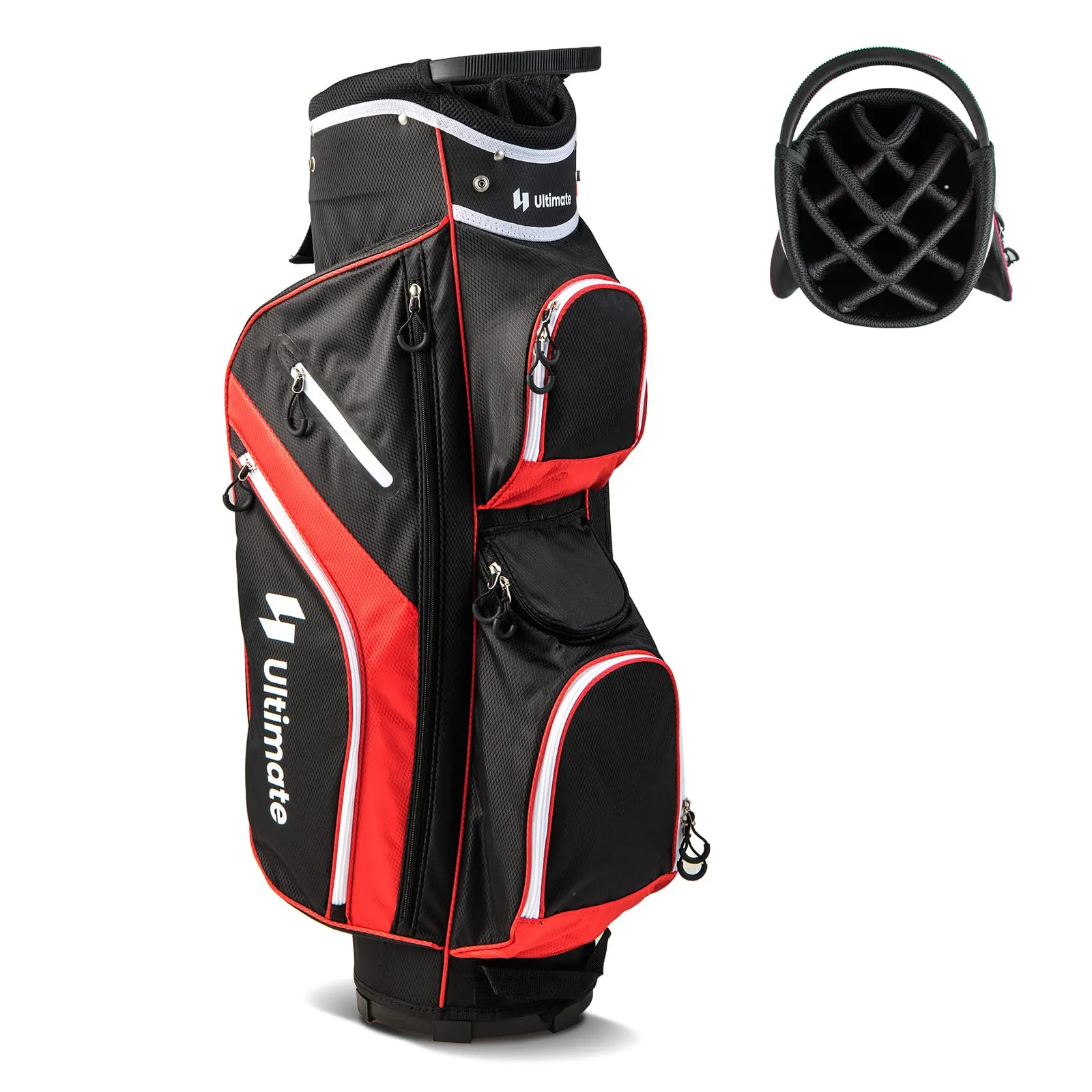 Tangkula Golf Cart Bag with 14 Way Top Dividers, Lightweight Golf Club Cart Bag with 9 Pockets