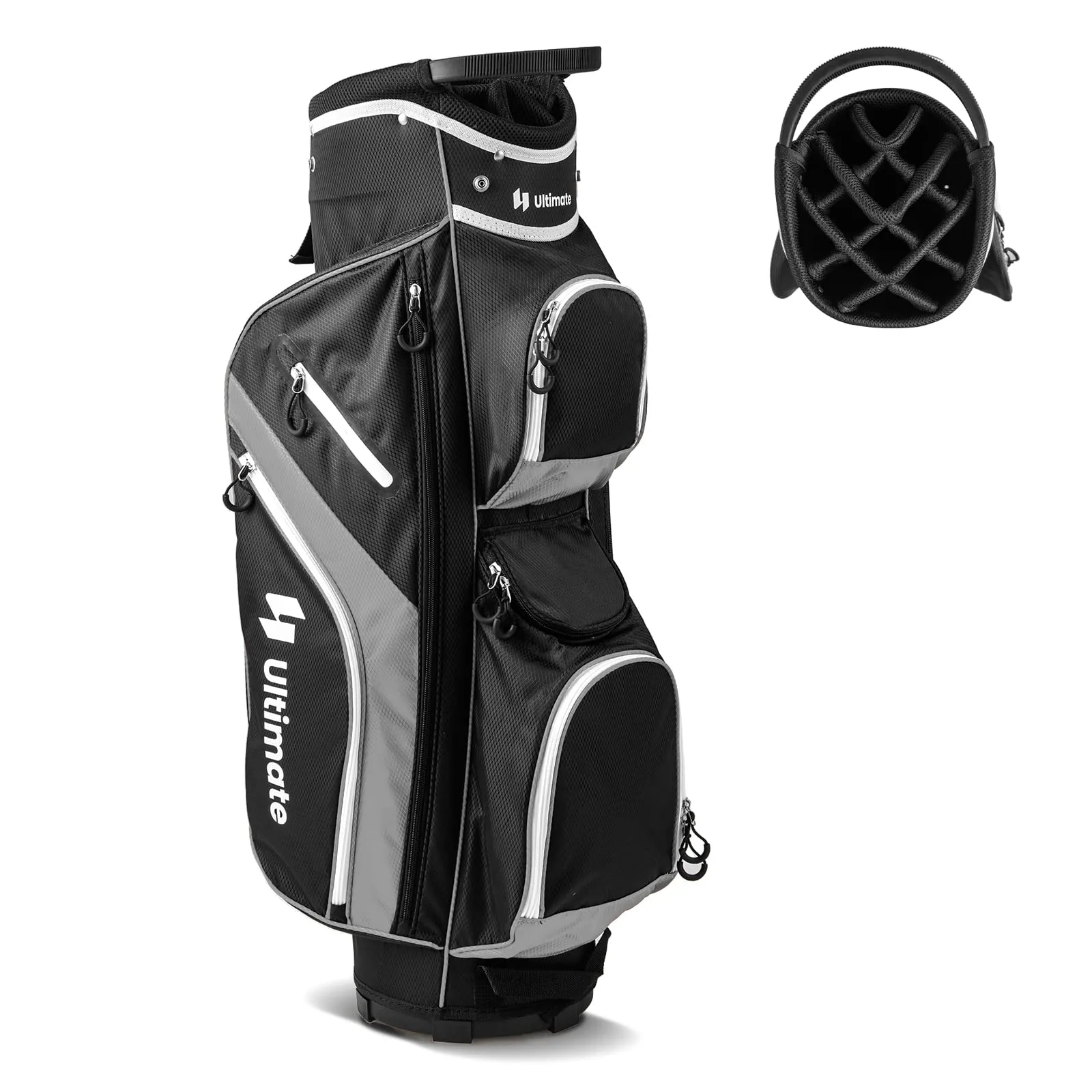 Tangkula Golf Cart Bag with 14 Way Top Dividers, Lightweight Golf Club Cart Bag with 9 Pockets