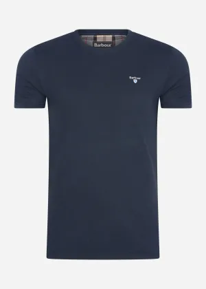 Tartan sports tee - new navy