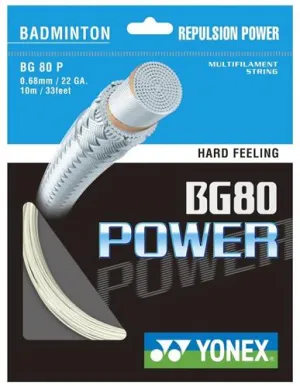 Yonex BG80 Power Strings White- 10M